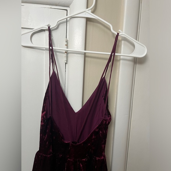 Sam Edelman Burgundy Velvet Romper - Picture 2 of 6